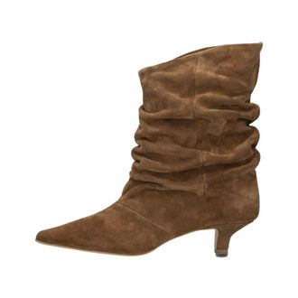 Notre-V Jenna Enkellaarsjes - Dames - Schoenen - Bruin - Maat: 38 1/2 EU