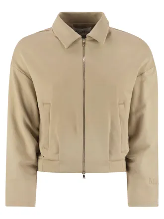 Max Mara Argenta Cropped Silk And Cotton Sweatshirt