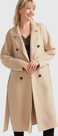 Belle & Bloom Boss Girl Double-Breasted Lined Wool Coat