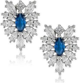 Kenneth Jay Lane Marquise CZ Cluster Drop Earrings in Blue/Silver at Nordstrom Rack