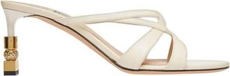 Bally Carolyn Leather Block Slide Sandals, Brand Size 38 ( US Size 7.5 )