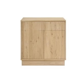 Miliboo Mueble De Ba&ntilde;o De Madera De Roble Macizo L80 Cm Alistair