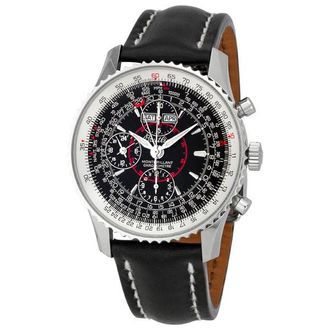 Breitling Pre-owned Breitling Montbrilliant GMT Chronograph Automatic Black Dial Mens Watch A2133012/B571