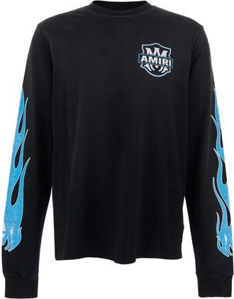 Amiri Tops, Heren, Zwart, M, Flame ML