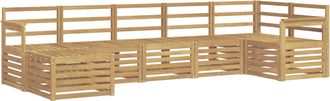 vidaXL Conjunto De Sof&aacute;s De Exterior 7 Uds. Blanco Vidaxl