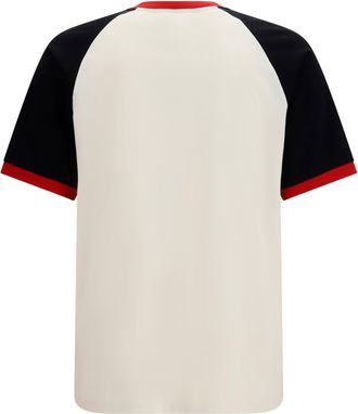 Versace Mens Cotton Jersey T-Shirt Dirty White-Black T-Shirts White/black And Polos