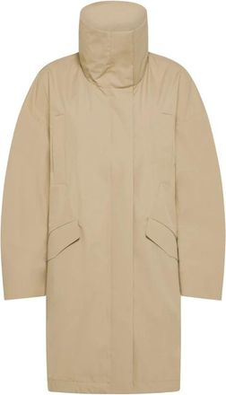 OOF Wear Jassen, Dames, Beige, M, Polyester, Stijlvolle Trenchcoat