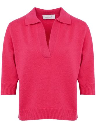 Yves Salomon knitted polo shirt - Pink