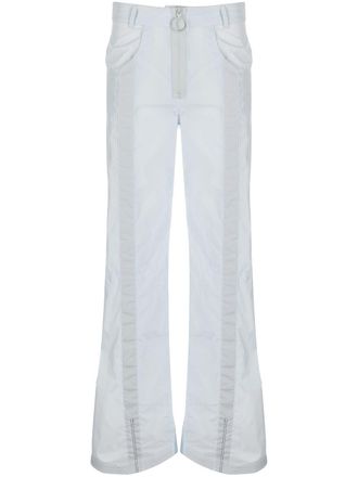 Off-white panelled palazzo pants - women - Polyamide/Spandex/Elastane - 38 - Blue