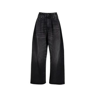 R13 Vaqueros con cintura plisada - Jeans - Mujer - Negro - W26