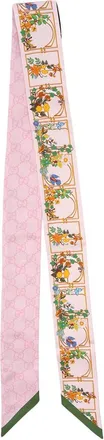 Gucci Printed Gg Silk Twill Jaquard Ribbon