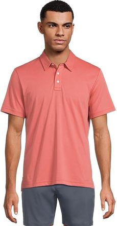 L.L.Bean Comfort Stretch Performance Short Sleeve Polo Slightly Fitted Mens Clothing Mineral Red : SM, Cotton/Polyester