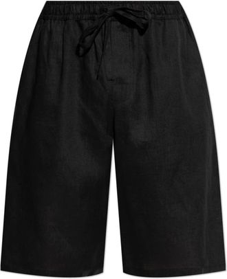Dolce & Gabbana Linnen Bermuda Shorts - Heren - Korte Broeken - Zwart - L - Linnen - Korte Broeken