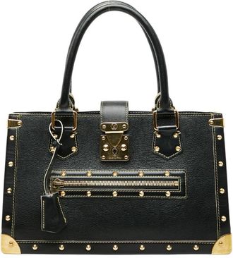 Louis Vuitton Black Gold Leather Tote Bag (Pre-Owned)