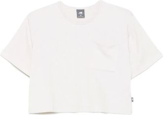 New Balance pocket ribbed top - women - Recycled Polyester - M - Neutrals