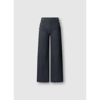 Pepe Jeans London Broek met wijde pijpen en knoopdetail