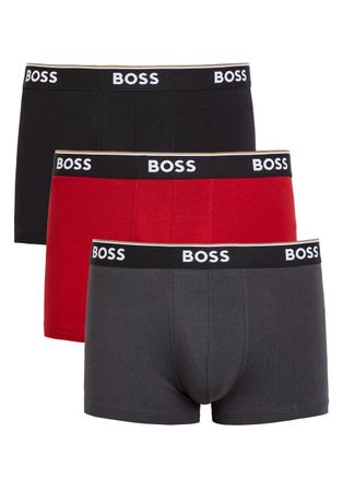 BOSS Boss Power Stretch-cotton Boxer Trunks - set of Three - Red - L