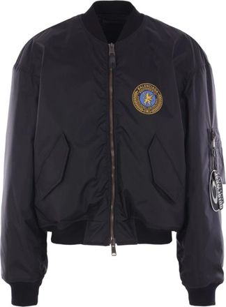 Balenciaga Zwarte Nylon Bomberjack Jas - Heren - Bomber jackets - Zwart - M - Nylon - Jassen