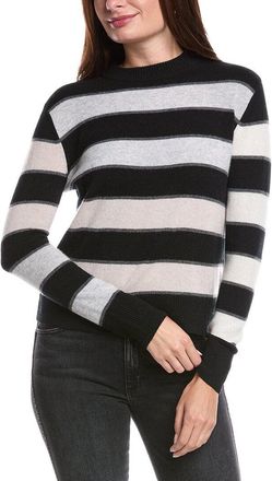 Forté Cashmere Bold Stripe Cashmere Sweater