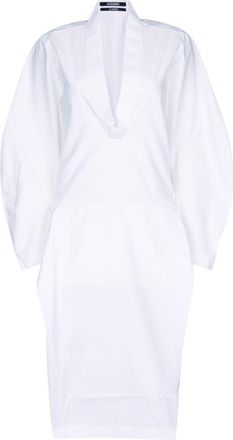 Jacquemus White Shirt Collar Mini Dress