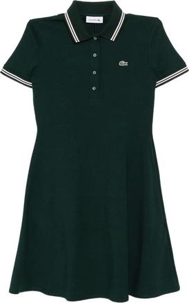 Lacoste Abito modello polo con applicazione logo - Verde