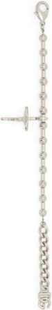 Dolce & Gabbana DNA crucifix beaded bracelet - men - Brass - One Size - Silver