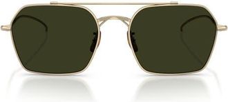 Oliver Peoples TK-15 53mm Polarized Geometric Sunglasses in Gold /Polar at Nordstrom