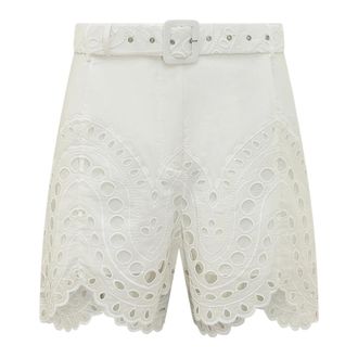 Charo Ruiz Ibiza Casual Shorts, female, White, Size: S Dune Belted Shorts