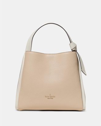 Kate Spade New York Womens Knott Colorblock Convertible Carryall - White Leather - One Size