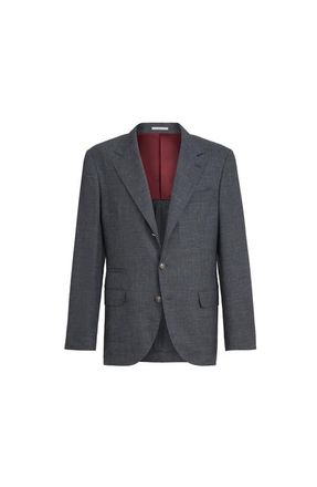 Brunello Cucinelli Blazer with metal buttons in Dark Grey at Nordstrom, Size 54 It