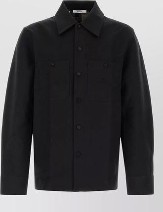 Givenchy couture seam cotton shirt jacket pockets
