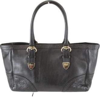 Gucci Pre-owned Guccissima Tote Bag - Dames - Vintage Shopper - Zwart - ONE Size - Leer - Vintage