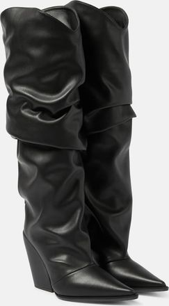 Alexandre Vauthier Faux leather knee-high boots