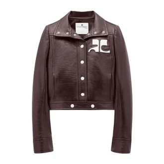 Courr&egrave;ges Light Jackets, female, Red, Size: L Reedition Vinyl Jacket