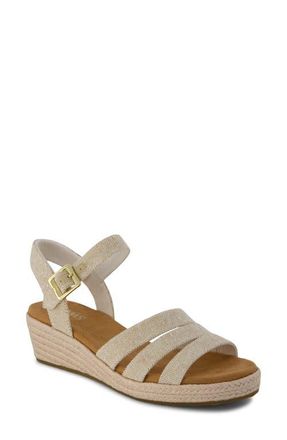 Toms Julia Wedge Sandal in Gold at Nordstrom, Size 6.5