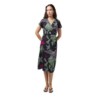 Vero Moda Jane-wikkeljurk voor dames (Zwart)