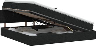 vidaXL Cama Con Almacenamiento Y Colch&oacute;n Negro 200 X 200 Cm Terciopelo Vidaxl