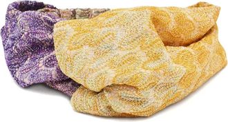 Missoni Fascia per capelli con motivo jacquard 2024 - Giallo