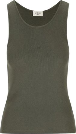 Saint Laurent Sleeveless Tops - Dames - Tops zonder mouwen - Groen - M - Tops