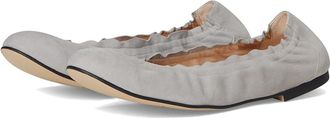 French Sole Cuff Flat Womens Shoes Dove Grey : 7.5 M, Suede