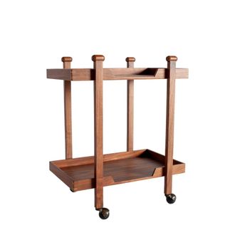 PIB Camarera con ruedas de nogal