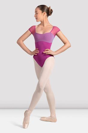 Bloch Ladies Mirella Zephyr Cap Sleeve Leotard, Magenta