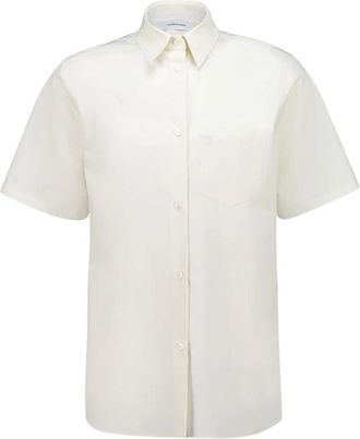 Ferragamo Gancini Borstzak Overhemd - Dames - Overhemden - Wit - XL - Katoen - Overhemden