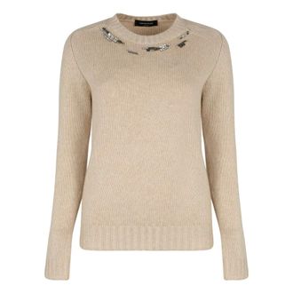 Fabiana Filippi Crystal-Embellished Crewneck Knit Jumper