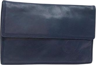 Loewe Pre-owned Clutches, female, Blue, Size: ONE SIZE Pre-owned Leather clutches