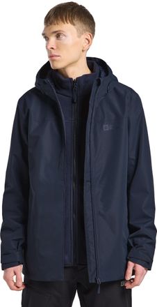 Jack Wolfskin 3-in-1-Funktionsjacke JACK WOLFSKIN TAUBENBERG 3IN1 JKT M, Herren, Gr. XL (54/56), blau (night, blau), Obermaterial: 100% Polyester; Innenjacke: 87% P