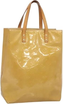Louis Vuitton Tweedehands leren Louis Vuitton tassen - Dames - Vintage Handtas - Geel - ONE Size - Leer - Vintage