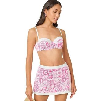 Lilly Pulitzer Leven Bikini Top Womens Cherry Blossom Pink Swimwear GBO3781
