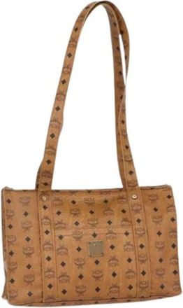 MCM Pre-owned Shoulder Bags, female, Brown, Size: ONE SIZE Pre-owned Plastic Shoulder Bag