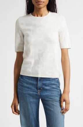 Marimekko Kerty&auml; Unikko Jacquard Merino Wool Blend Knit Top in White Off White at Nordstrom Rack, Size X-Small